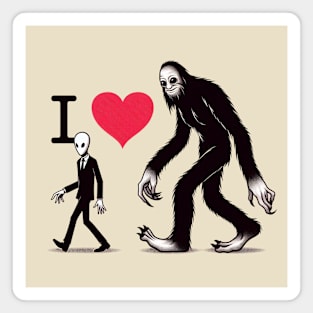 I Love Monsters, Cryptids, and Creepypasta Magnet